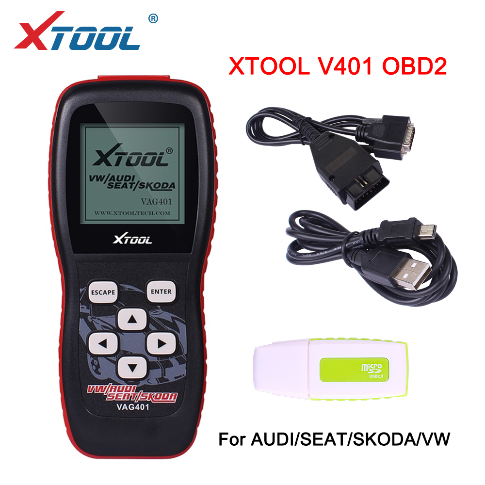 Herramienta de diagnóstico del escáner automático xtool vag401 obd2, adecuada para el Lector de código ABS de reinicio de airbag especial Audi / vw / Seat / skoda, para actualizaciones gratuitas de VAG