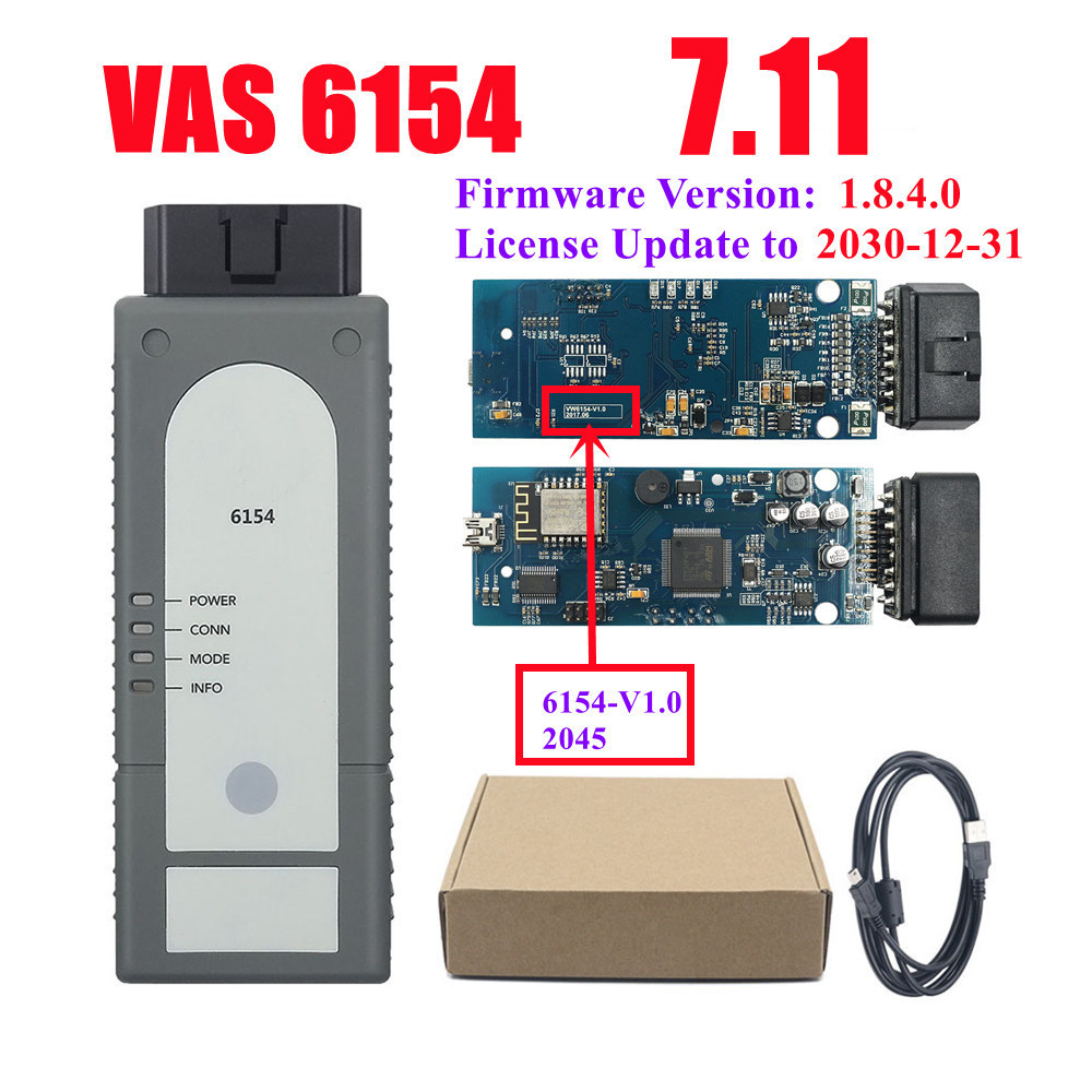 El nuevo WiFi vas6154 v7.11 de la herramienta de diagnóstico Volkswagen Audi Skoda VAG