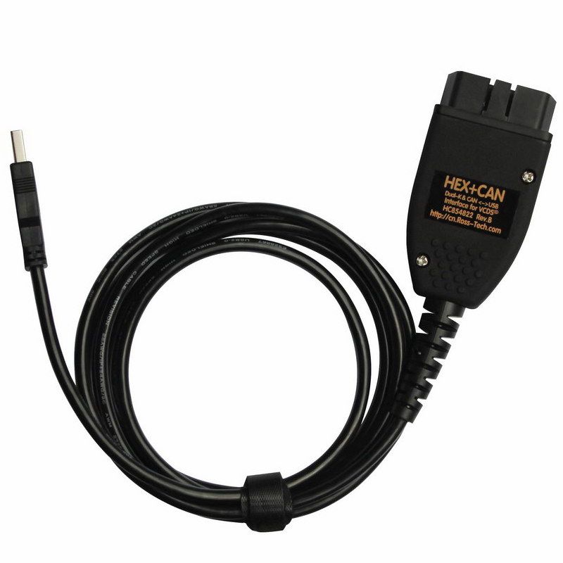 La última versión del cable de diagnóstico vcds VAG com Hex interfaz USB para volkswagen, audi, seat, skoda, ha actualizado el soporte multilingüe