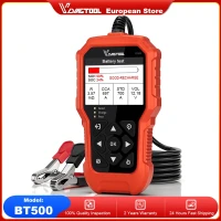 VDIAGTOOL BT500 6V/12V/24V Car Battery Tester 5-3000 CCA Automotive Motorcycle Truck Cranking Charging Scanner Tools