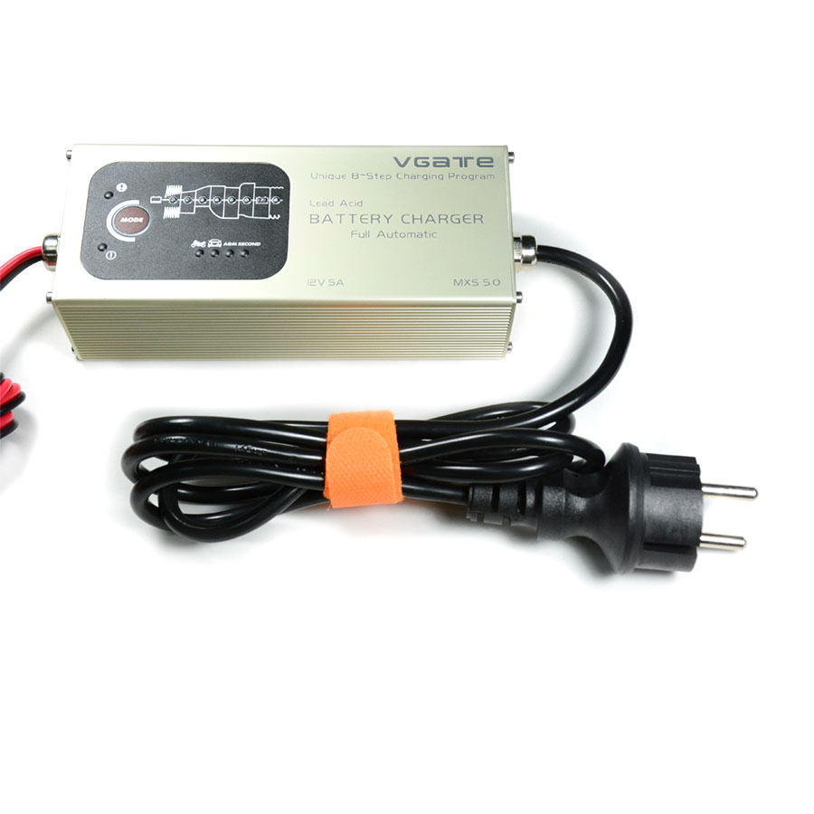 Vgate mxs 5.0 cargador inteligente de batería de plomo ácido 12v 5a totalmente automático, con compensación de temperatura mxs 5
