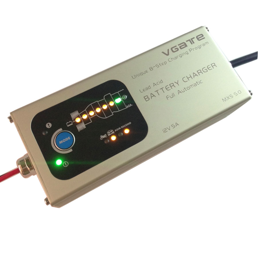 Vgate mxs 5.0 cargador inteligente de batería de plomo ácido 12v 5a totalmente automático, con compensación de temperatura mxs 5