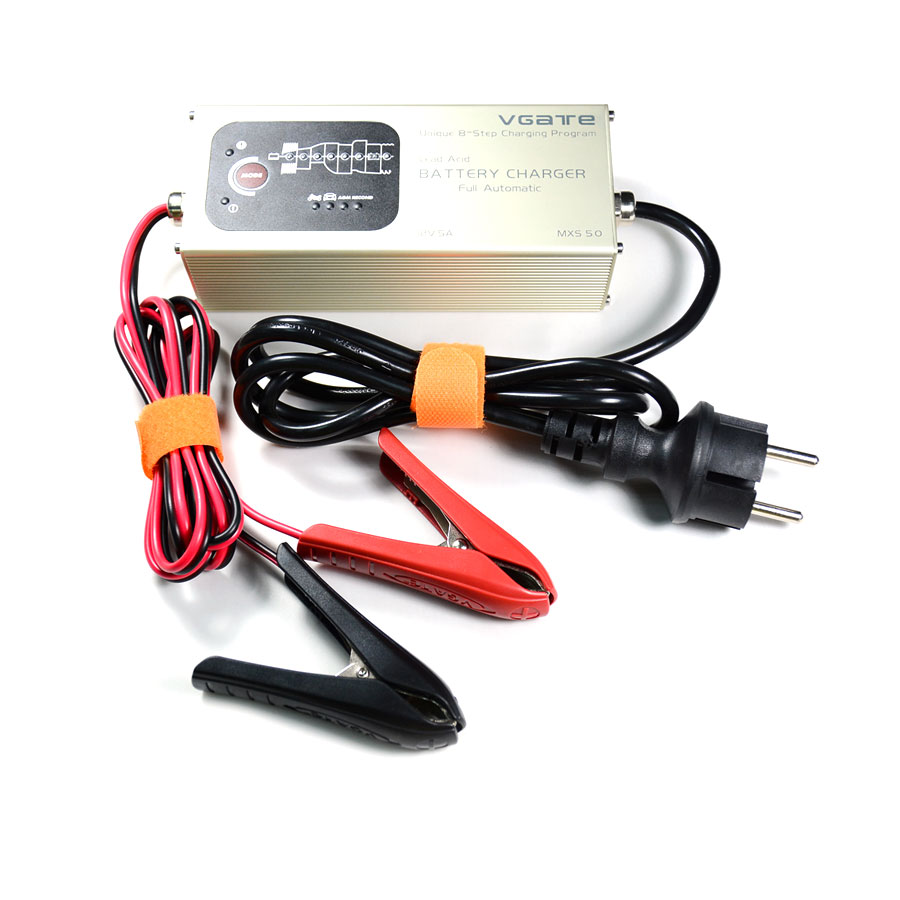 Vgate mxs 5.0 cargador inteligente de batería de plomo ácido 12v 5a totalmente automático, con compensación de temperatura mxs 5