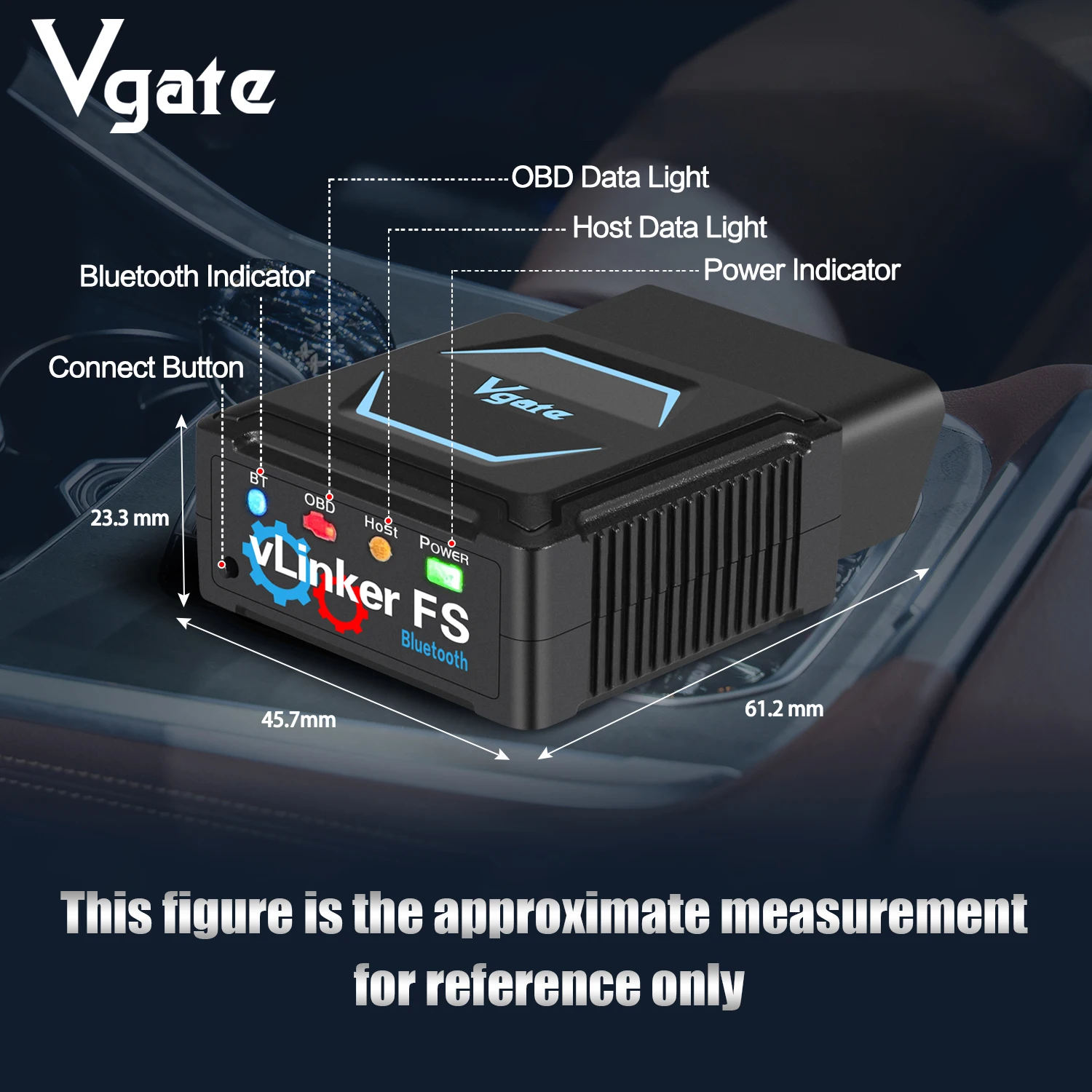 Vgate vLinker FS BT Version Bluetooth OBD2 Scanner For Ford FORScan HS MS CAN Car Diagnostic Tools for IOS Android