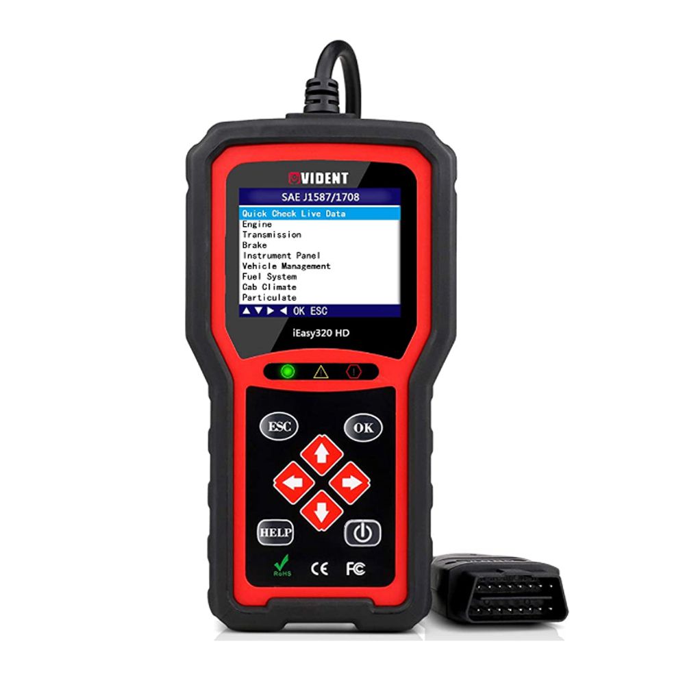 Vident iEasy320HD Diesel Truck Diagnostic Tool OBD2 Scanner Automotive Code Reader Trucks Cars OBD2 Diagnostic Tool