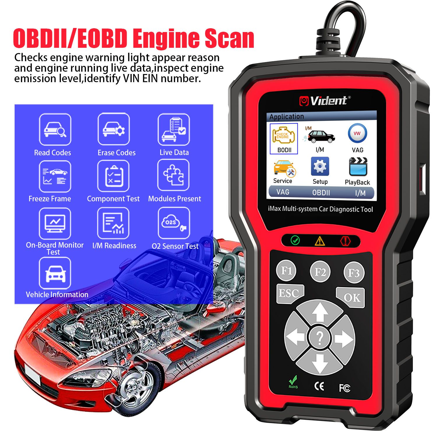 VIDENT iMax4301 VAWS V-A-G OBD Diagnostic Service Tool Supports 9 Special Functions