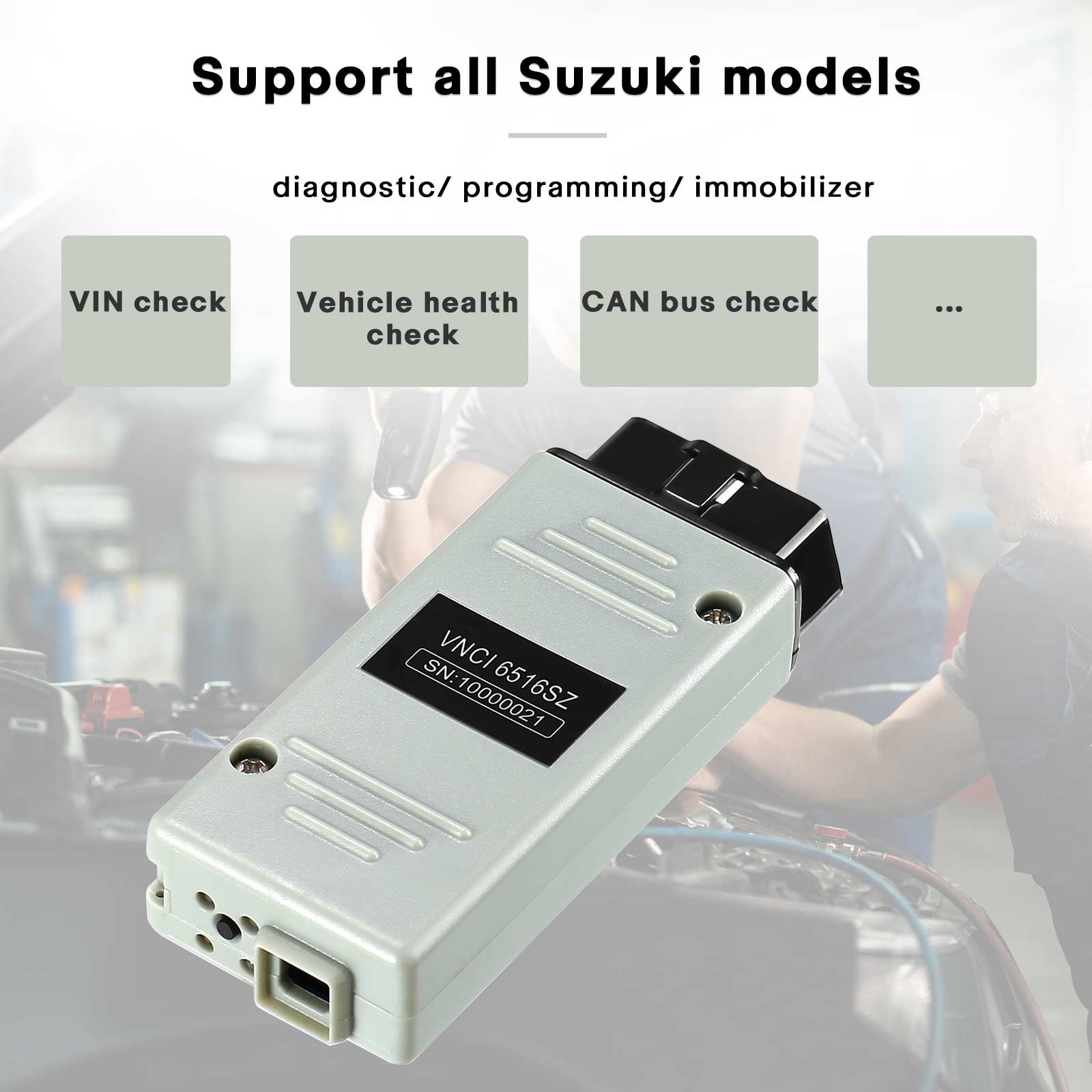 2024 VNCI 6516SZ Suzuki Diagnositc Interface Compatible with SDT-II OEM Software Driver