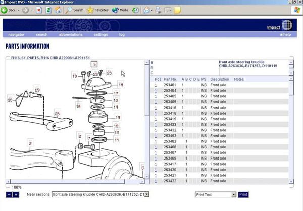 Catálogo de piezas de repuesto para camiones y autobuses nuevos multilingües de Volvo en 2012