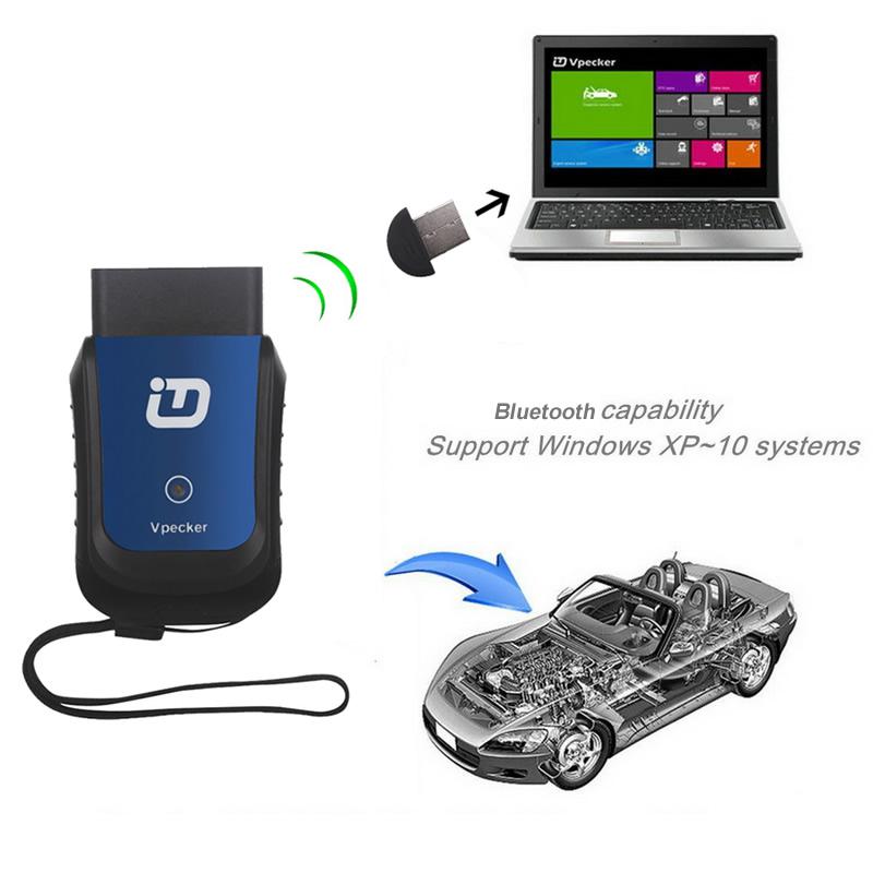 Bluetooth v10.2 versión vpecker easydiag OBDII herramienta de diagnóstico completa, soporte para funciones especiales Windows 10