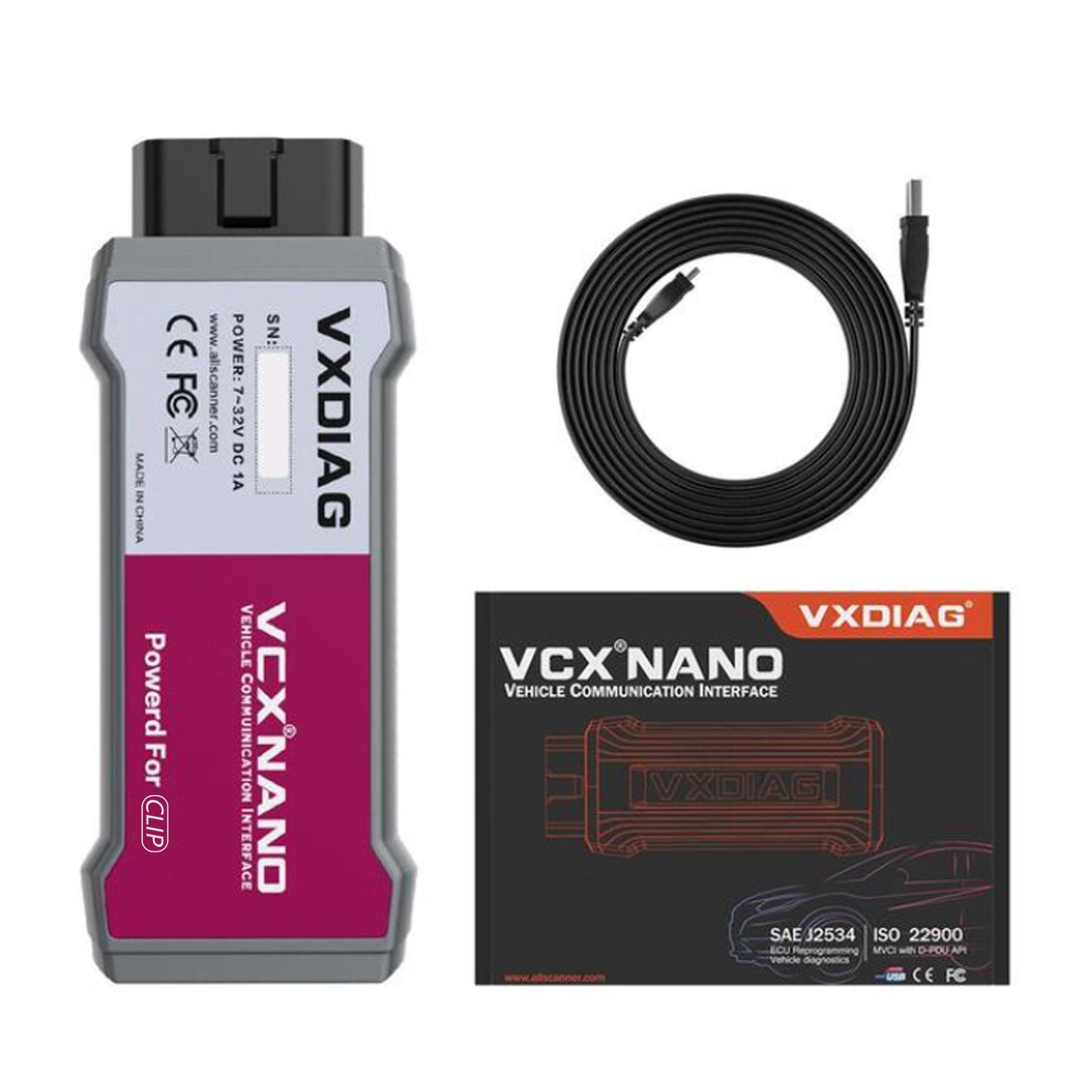  VXDIAG VCX Nano Rvdiag For Renault All Systems Diagnostic Tool J2534 ECU Coding & Programming OBD2 Scanner