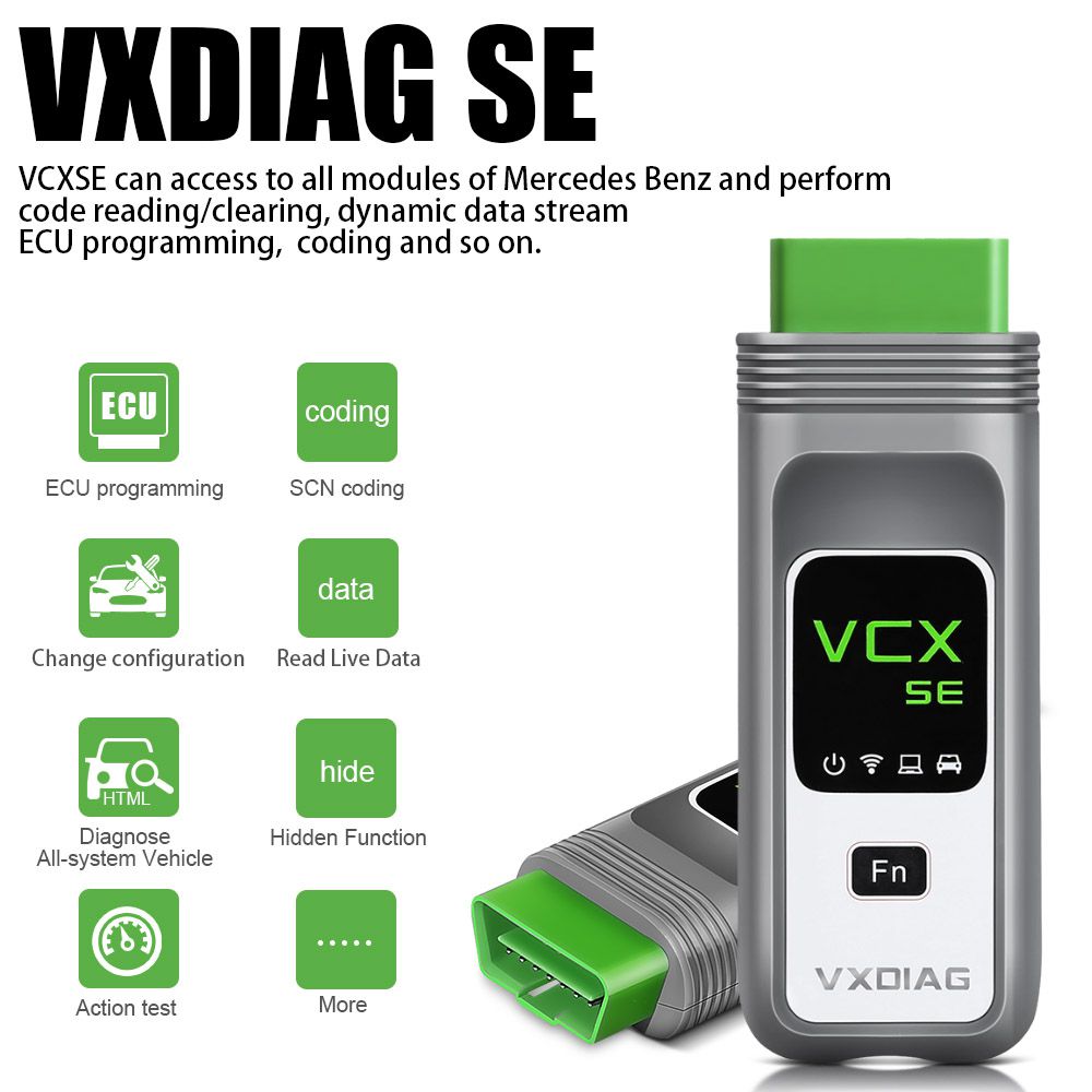 El nuevo vxdiag vcx se para Benz doip hardware admite codificación fuera de línea / diagnóstico remoto benz, con autorización donet gratuita