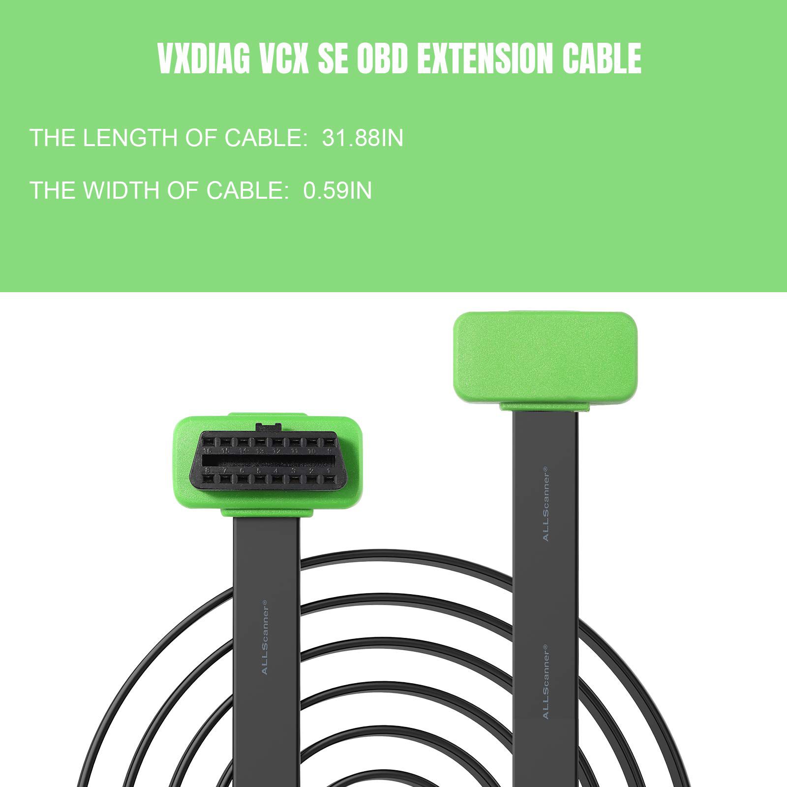 Cable de extensión vxdiag vcx se obd, adecuado para vxdiag vcx selainch x431v, Autel ap200, conector de extensión OBD 2 principal original 16 pin macho - hembra