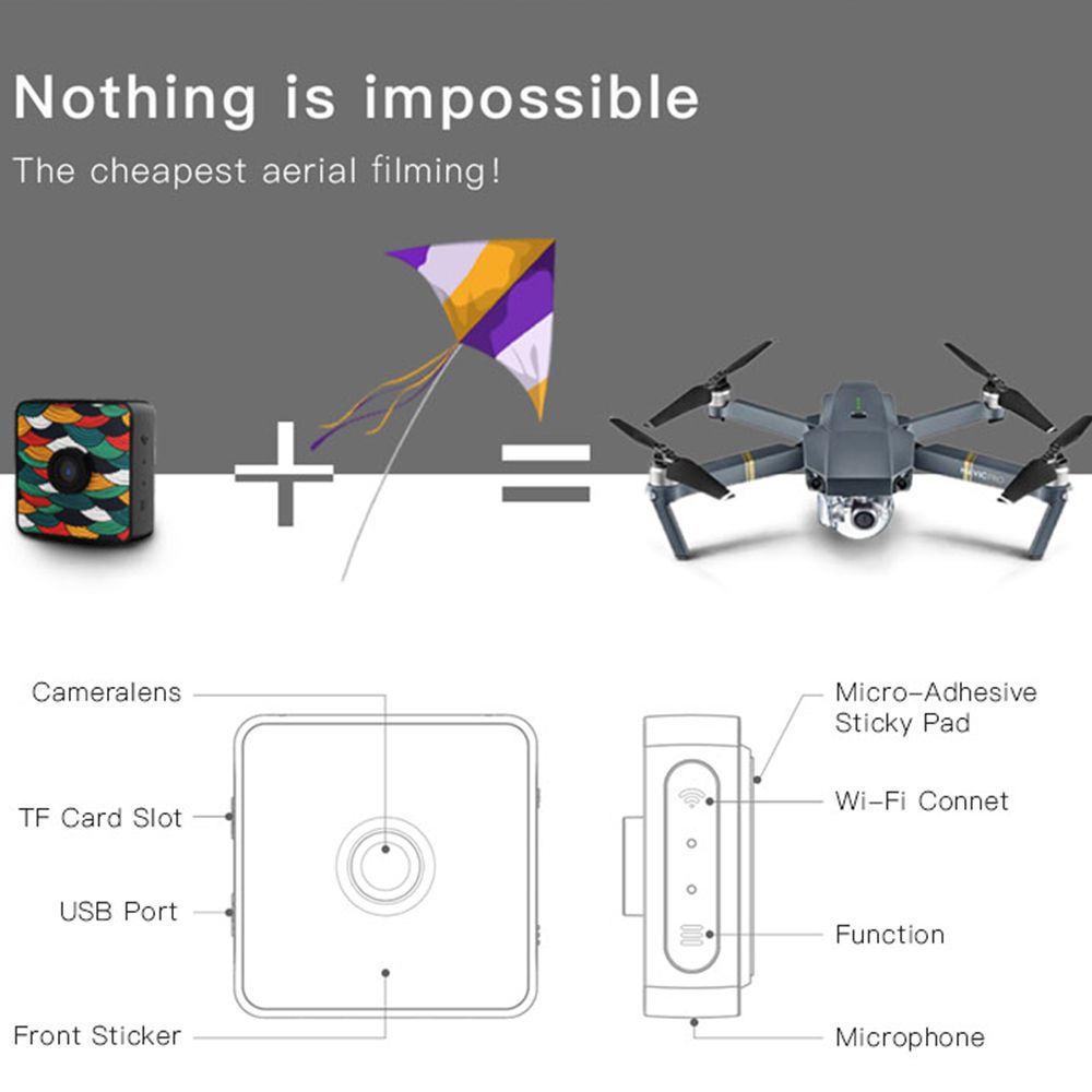 La mini Cámara de alta definición 1080p impermeable y multicolor se puede pegar y usar una micro cámara magnética multipiel.