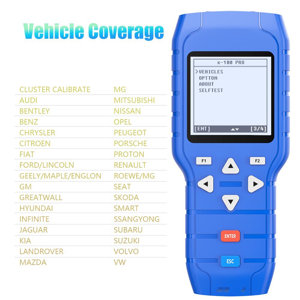 OBDSTAR X-100 PRO Auto Key Programmer (C+D) Type for IMMO+Odometer+OBD Software