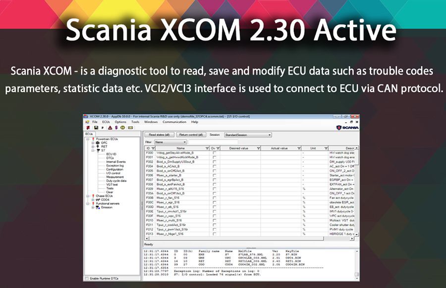 Scania xcom v2.30 (xcom - SopS - Scania sdp3 - BNS ii) admite win xp / vista / 7 / 8