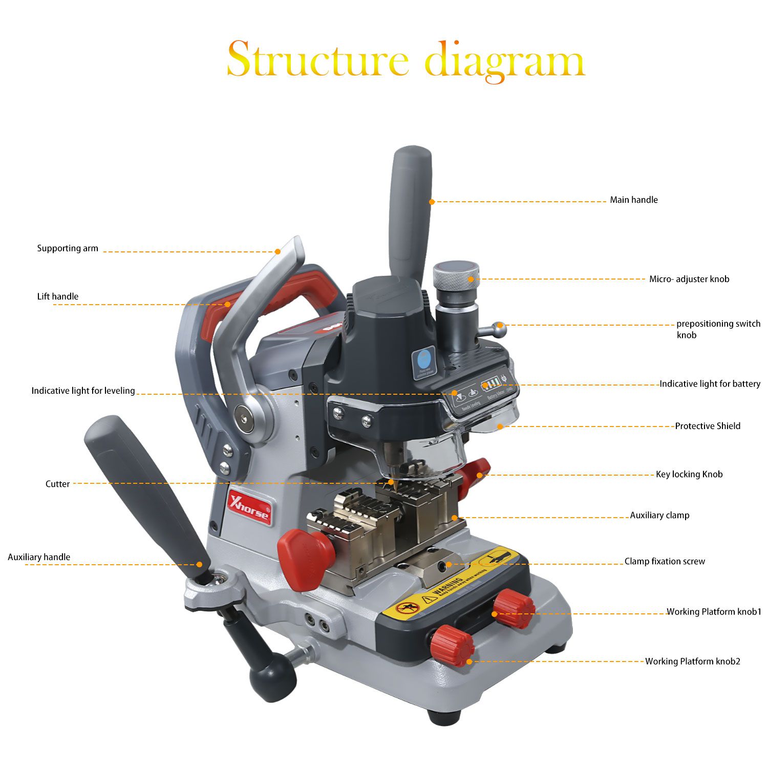 Xhorse Dolphin XP - 007 laser / Dent / Flat Key manual Key Cutting Machine