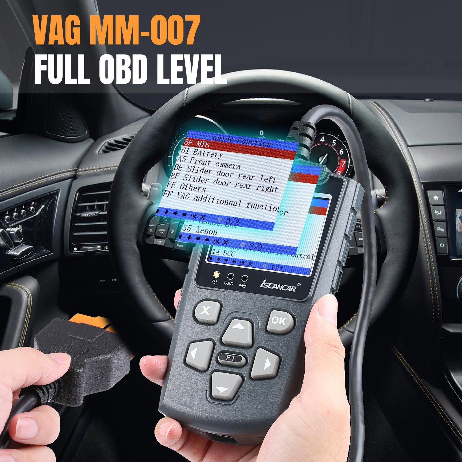 La herramienta de diagnóstico y mantenimiento xhorse iscancar VAG - mm007 admite actualizaciones fuera de línea de las correcciones de kilometraje de volkswagen, audi, skoda, Seat y MQB