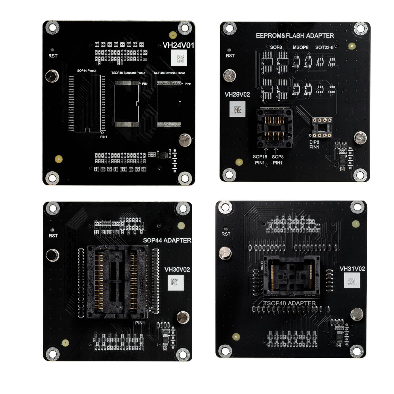 2024 Xhorse Multi-Prog Programmer Adapters XDMP04GL VH24 SOP44 TSOP48 + XDMP05GL VH29 EEPROM FLASH + XDMP06GL VH30 SOP44 + XDMP07GL VH31 TSOP48