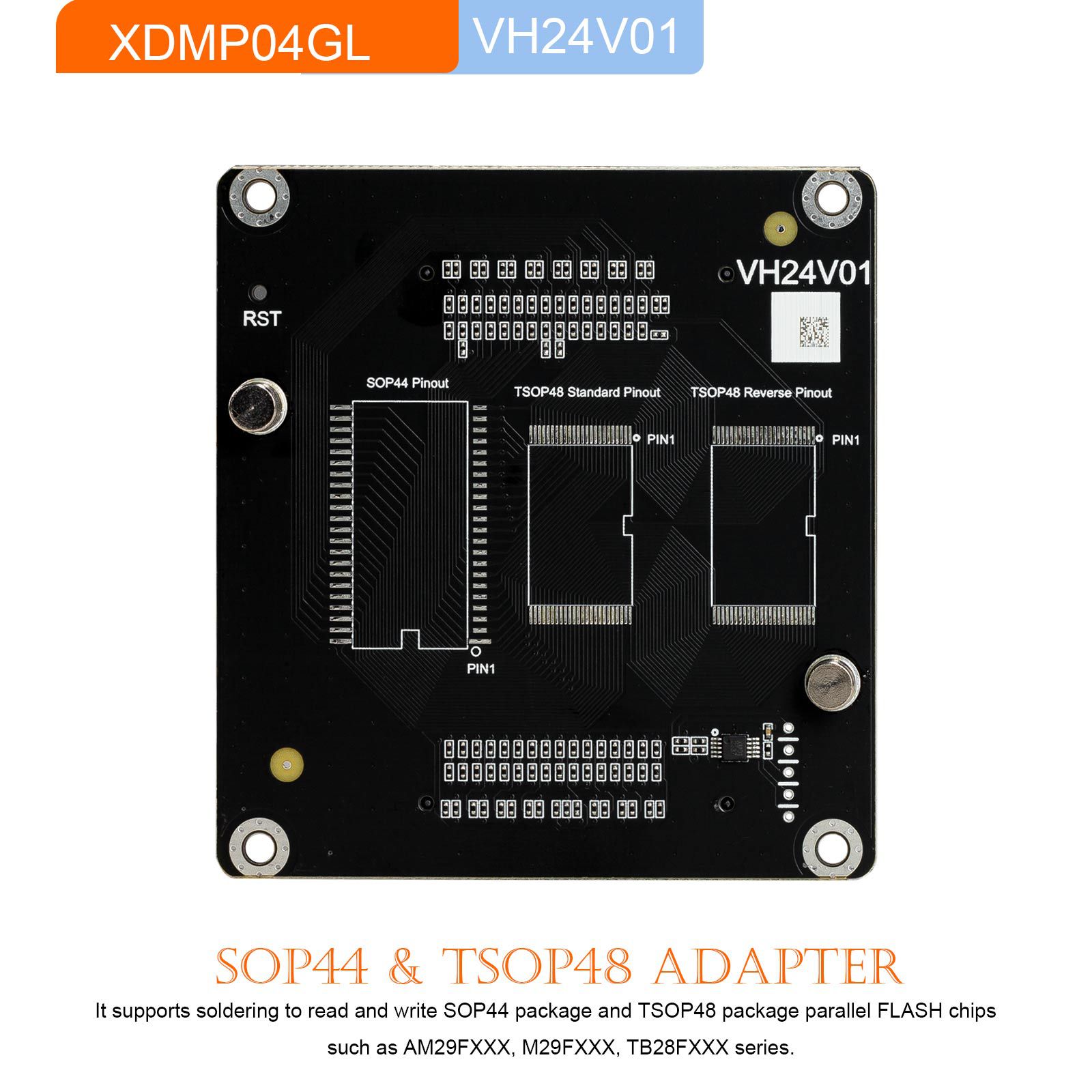 2024 Xhorse Multi-Prog Programmer Adapters XDMP04GL VH24 SOP44 TSOP48 + XDMP05GL VH29 EEPROM FLASH + XDMP06GL VH30 SOP44 + XDMP07GL VH31 TSOP48