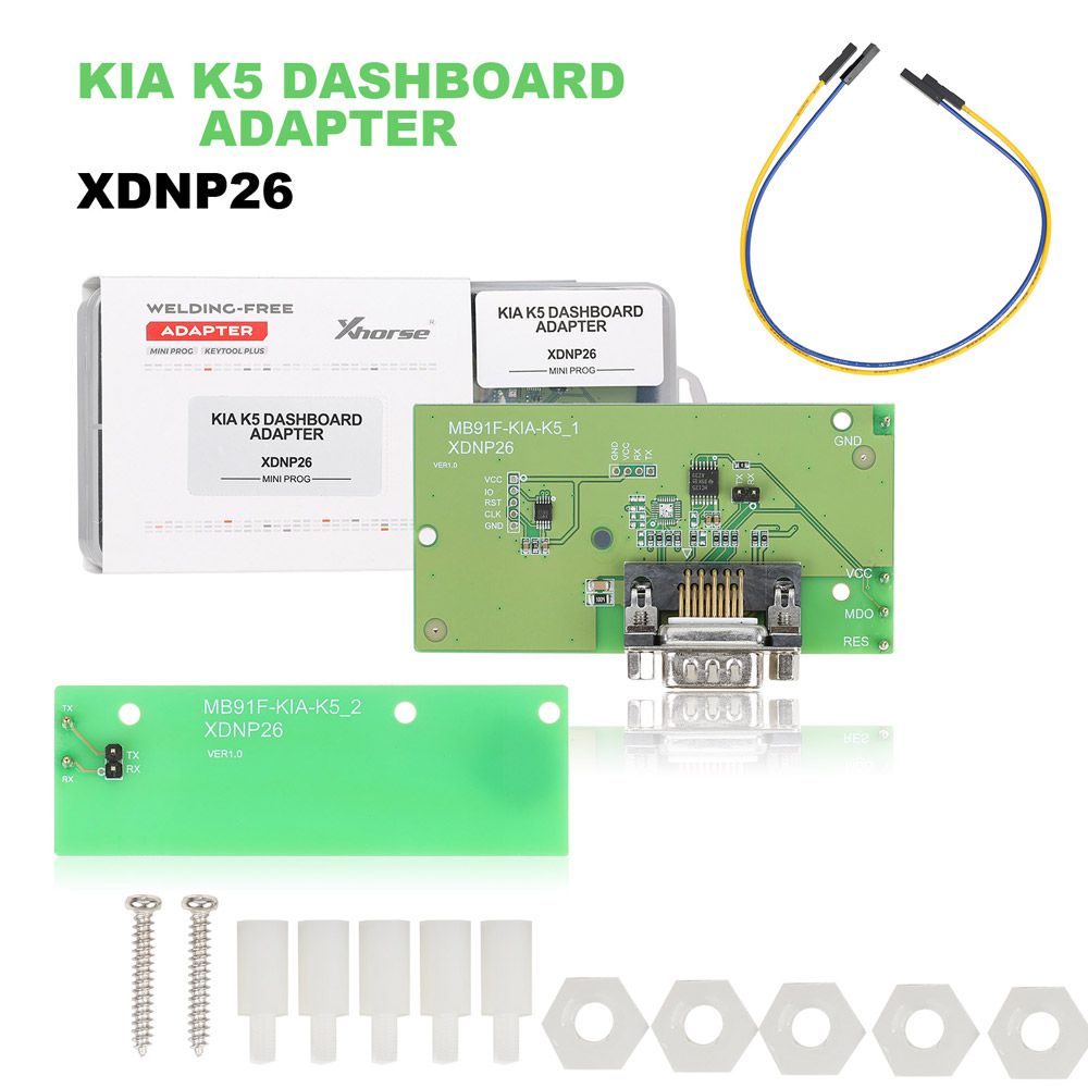 Xhorse sin adaptadores de soldadura y conjunto completo de cables xdnpp0ch 16 piezas se utilizan con vvdi prog / mini prog y Key Tool plus