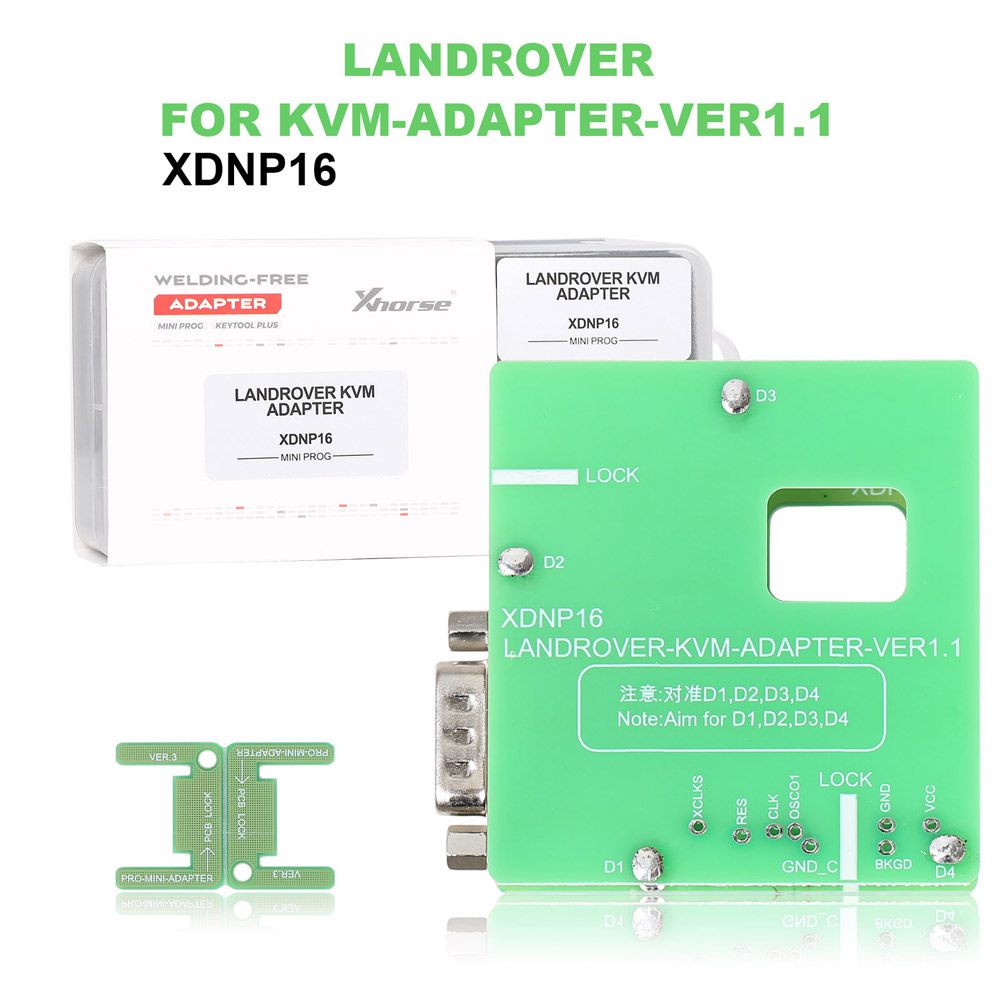  Xhorse Solder-Free Adapters and Cables Full Set XDNPP0CH 16pcs Work with VVDI Prog/ MINI PROG and KEY TOOL PLUS