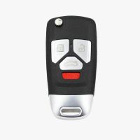Xhorse xnau02en llave de control remoto inalámbrico Audi Flip 4 llave de botón versión en inglés 5 piezas / lote