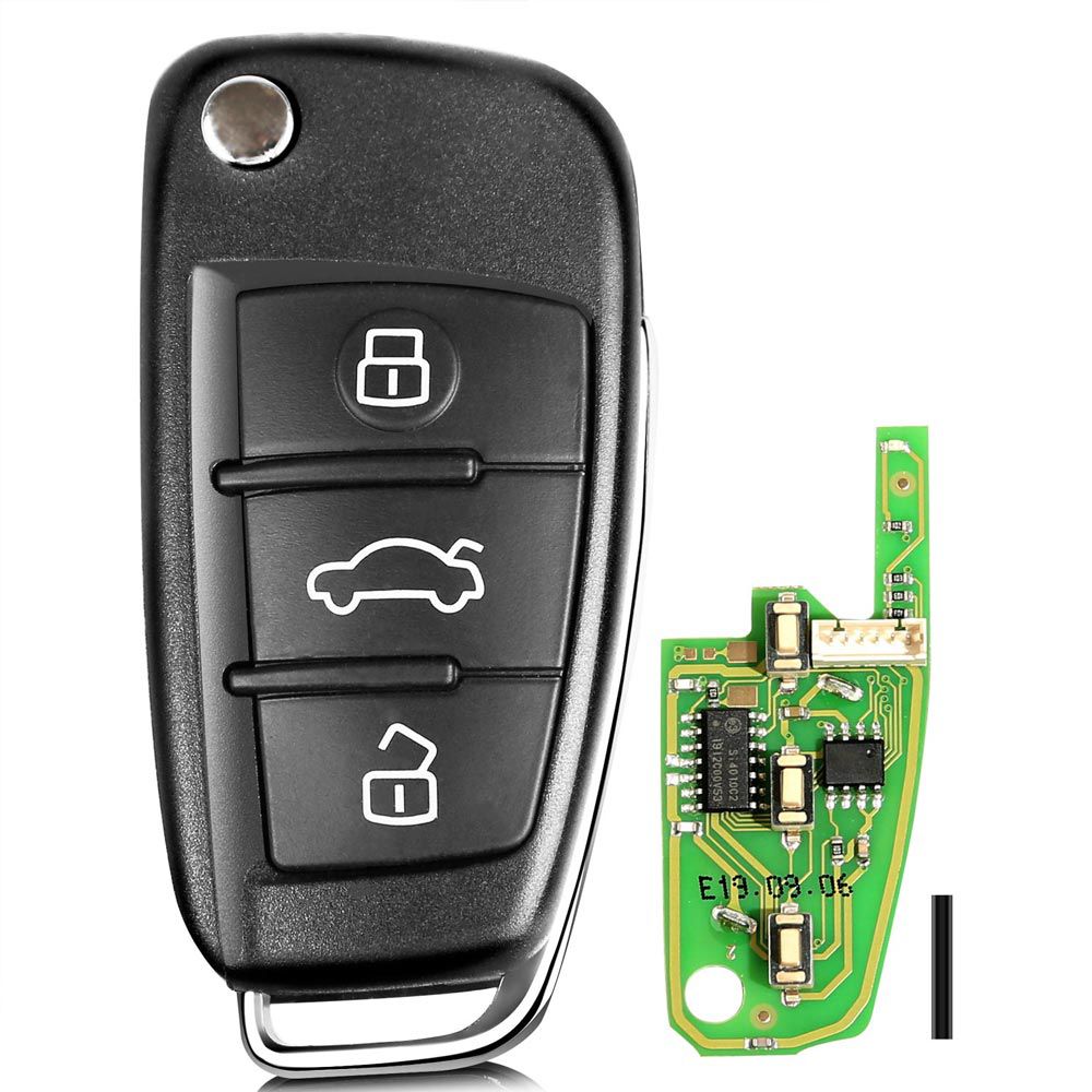 Xhorse Audi a6l Q7 llave de control remoto universal 3 botones x003 para la herramienta de clave vvdi 5 piezas / lote