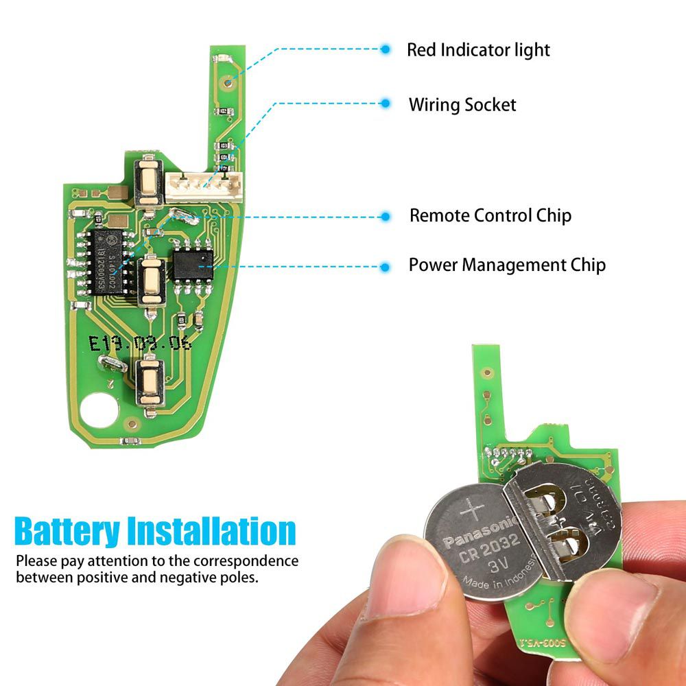 Xhorse Audi a6l Q7 llave de control remoto universal 3 botones x003 para la herramienta de clave vvdi 5 piezas / lote