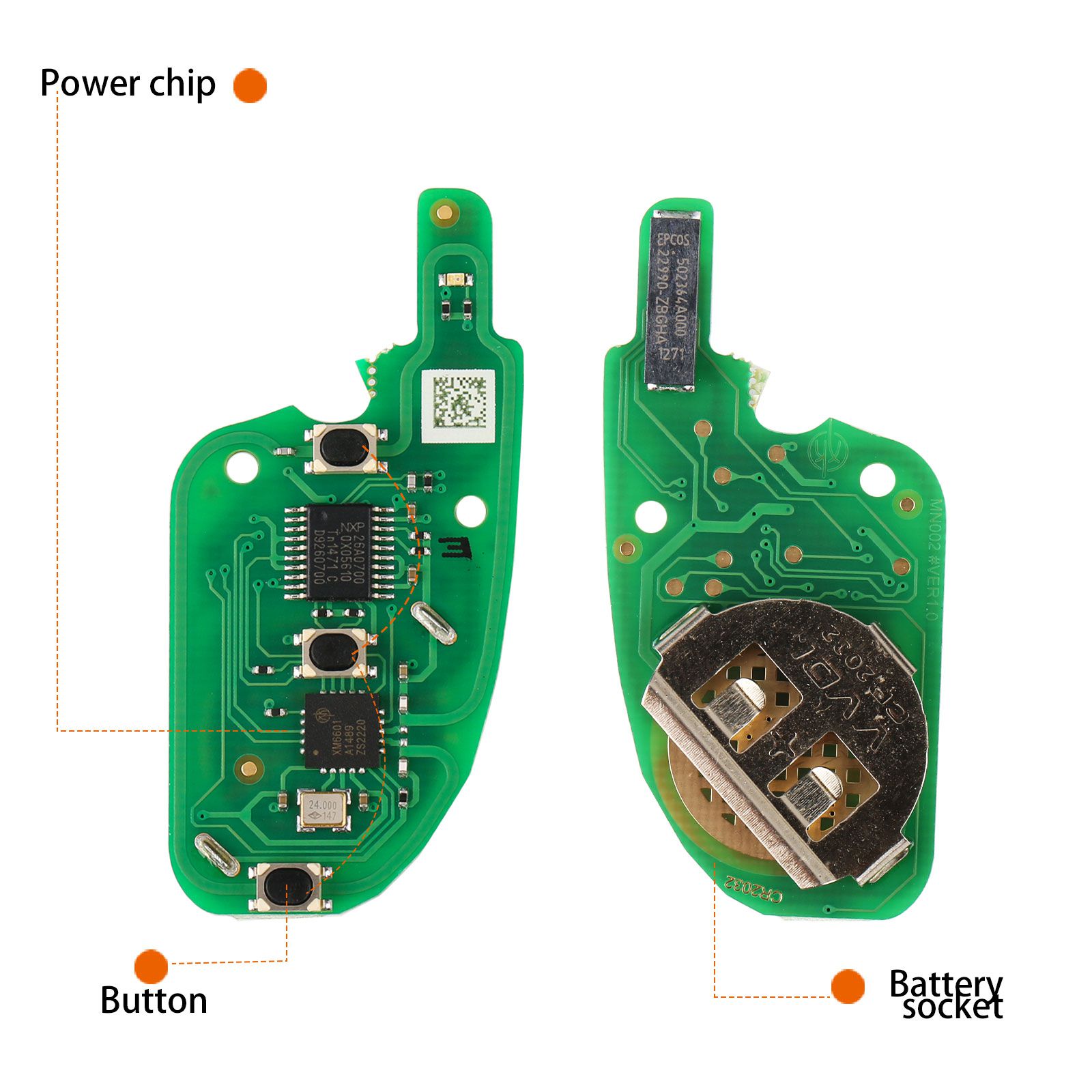 Xhorse DS Style llave de control remoto universal inalámbrica 3 botones xn002 para la herramienta de clave vvdi 5 piezas / lote