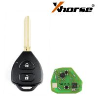 Xhorse xkto05en llave de control remoto por cable Toyota tablet 2 botón triángulo versión en inglés 5 piezas / lote