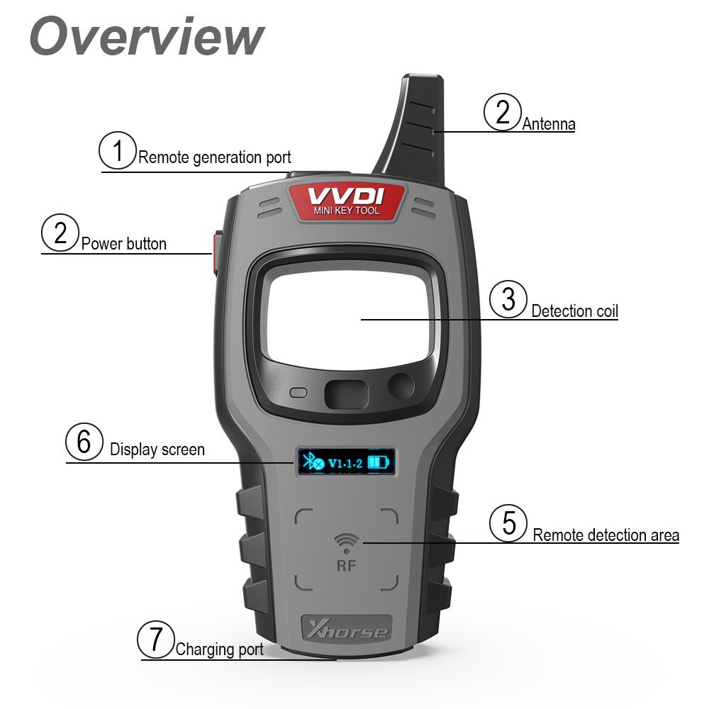 2024 Xhorse VVDI XDKTMGEN MINI Key Tool Global Version Without Copy 48 Transponder (96 bit)  Function No Tokens