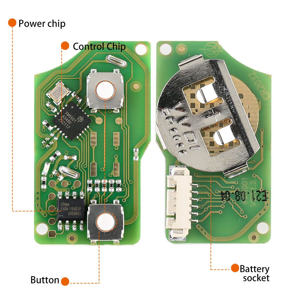 Xhorse xkb508en llave de control remoto por cable B5 tipo 2 botón se puede utilizar con la herramienta de llave mini / vvdi2 5 piezas / lote