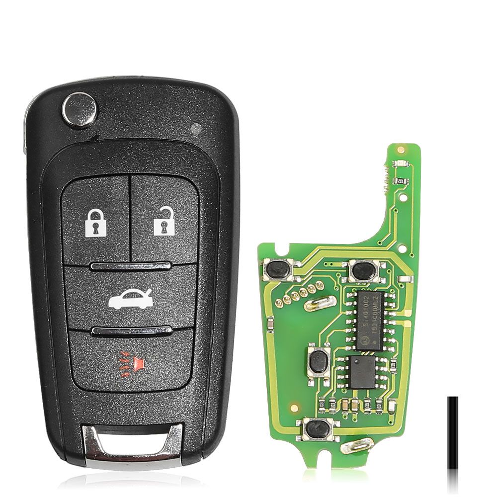 Xhorse xkbu01en llave de control remoto por cable Buick Flip 4 botones en inglés 5 piezas / lote