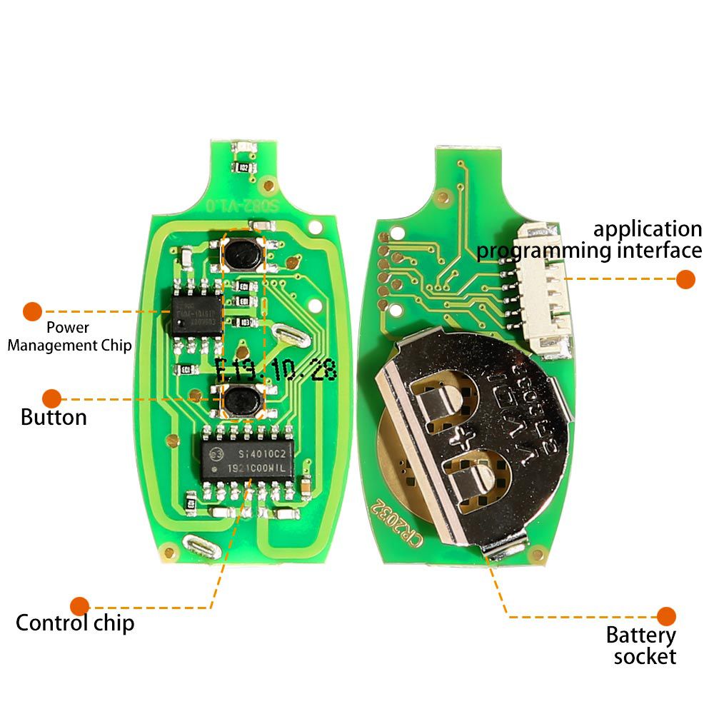 Xhorse xkgd12en cable control remoto llave puerta de garaje versión en inglés 5 piezas / lote