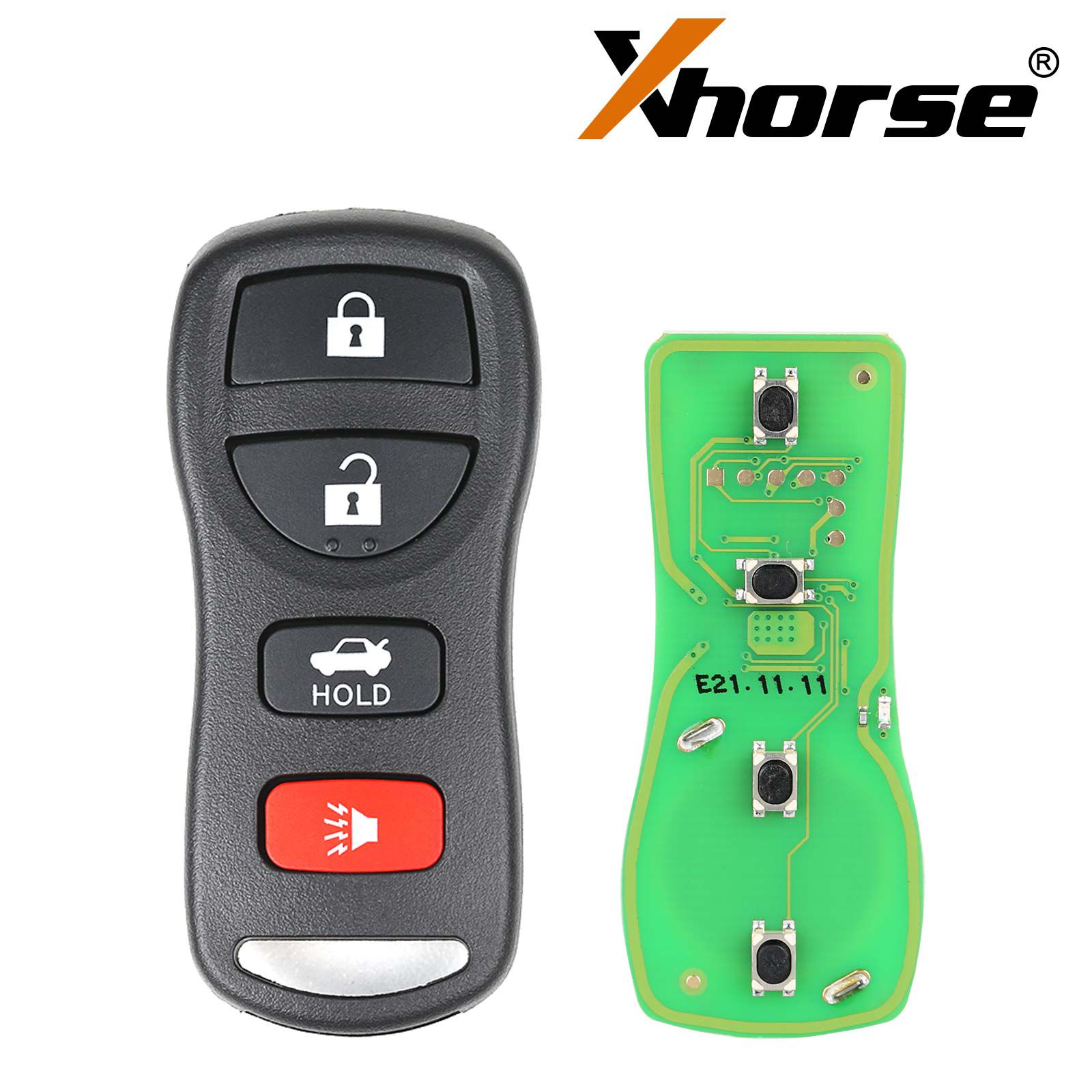 Xhorse xkni00en llave de control remoto por cable Nissan independiente 4 botones versión en inglés 5 piezas / lote