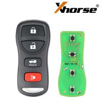 Xhorse xkni00en llave de control remoto por cable Nissan independiente 4 botones versión en inglés 5 piezas / lote