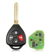 Xhorse xkto02en llave de control remoto por cable Toyota tablet 4 botones triángulo inglés 5 piezas / lote