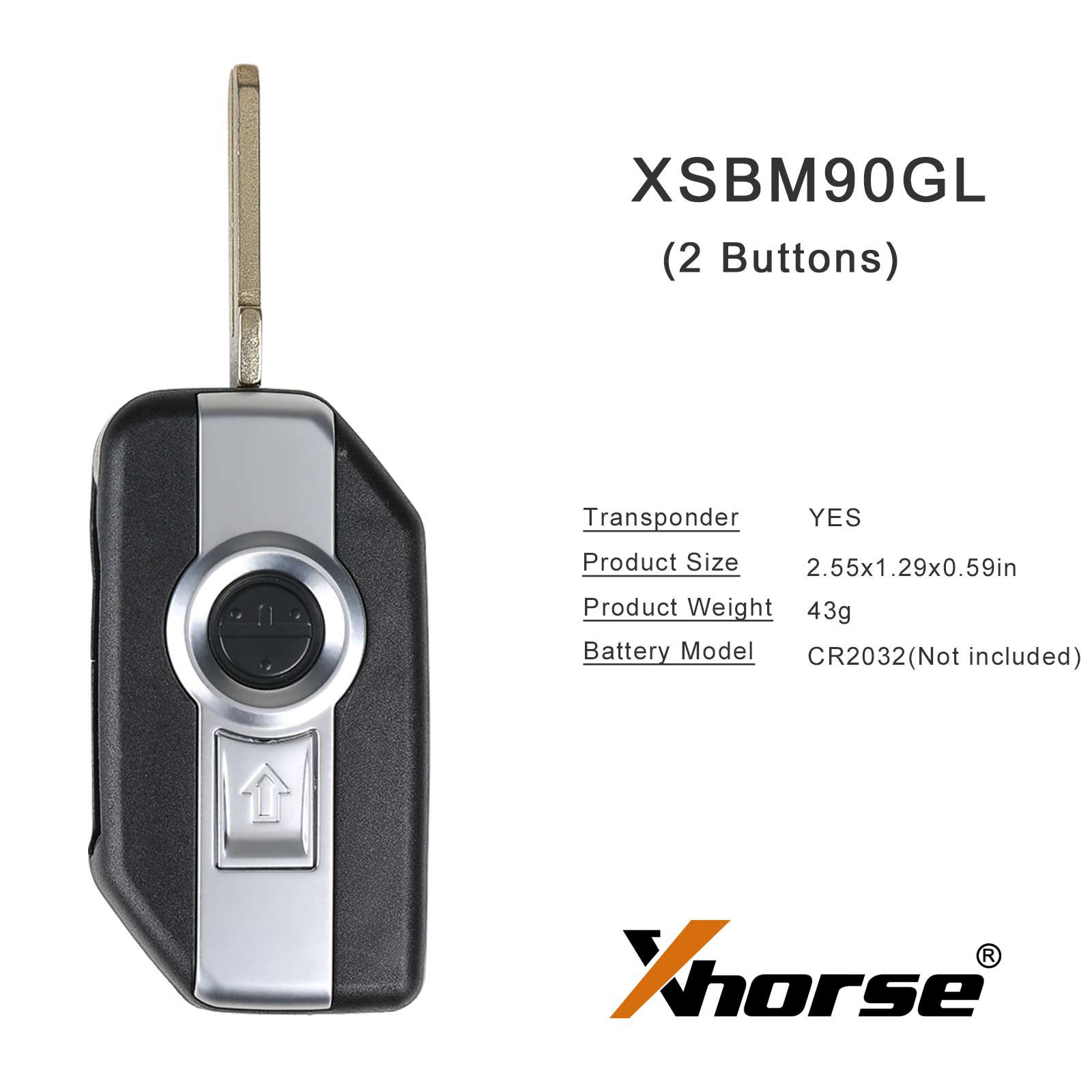  2023 Newest Xhorse XSBM90GL XM38 BMW Motorcycle Smart Key with 8A Chip 3 Buttons Shell