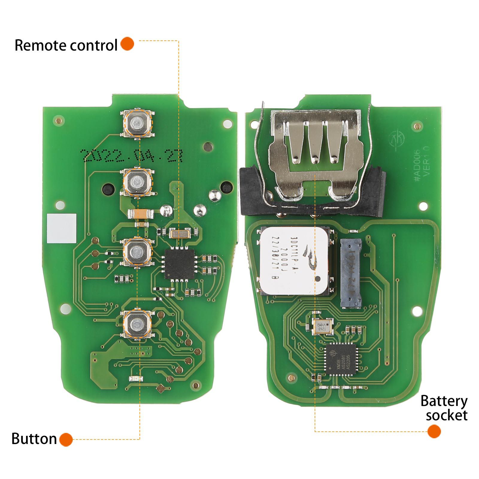  Xhorse XSADJ1GL VVDI 754J Wireless Smart Key for Audi 315/433/868MHZ A6L Q5 A4L A8L with Key Shell