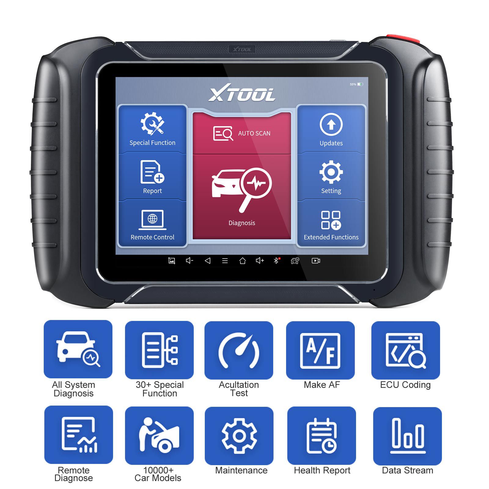 2023 Newest XTOOL D8 Professional Automotive Scan Tool Bi-Directional Control OBD2 Car Diagnostic Scanner+ECU Coding 31+ Services+Key Programming