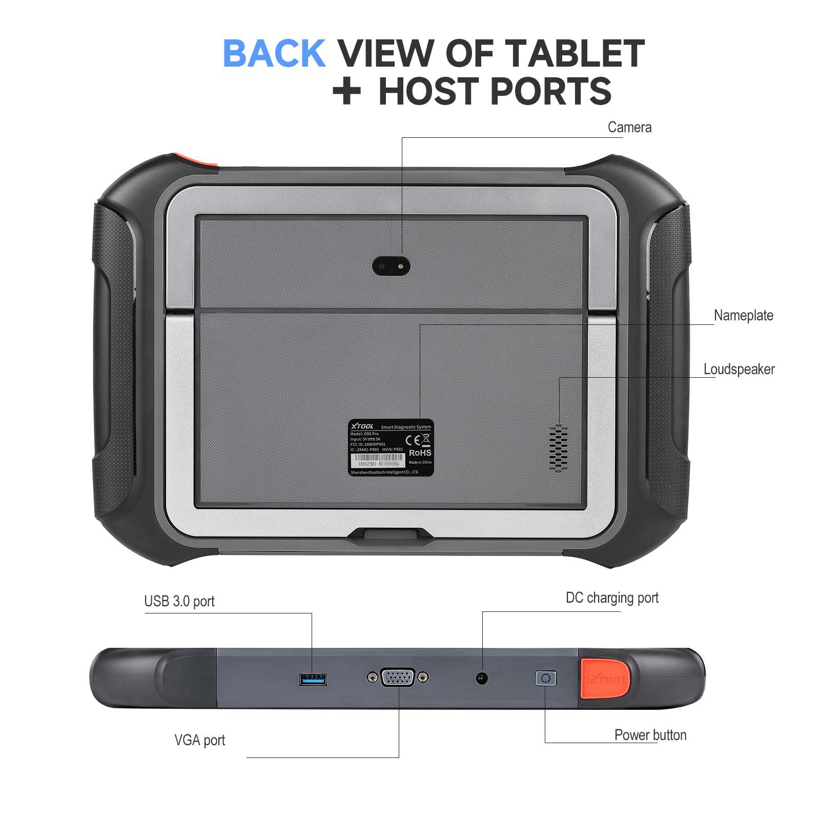 2023 XTOOL D9S Pro Wifi Connection Auto Diagnostic Scanner Support ECU Coding Topology Mapping Key Programming 42 Service Functions CAN FD DoIP