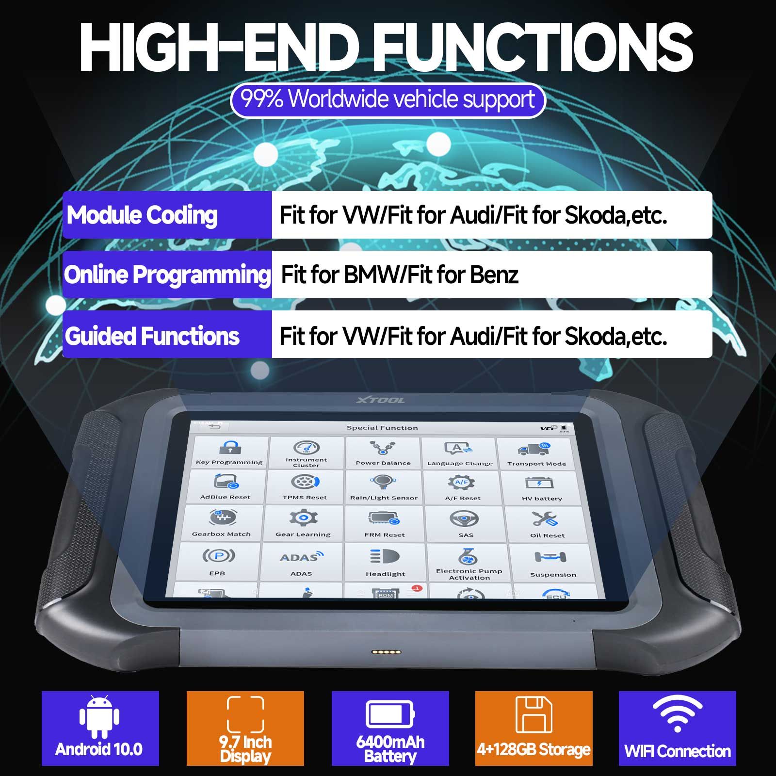2025 XTOOL D9S Pro plus KS-1 KS01 Smart Key Emulator and KC501 Key & Chip Programmer for Toyota/ Lexus/ Scion All Keys Lost No Need Disassembly