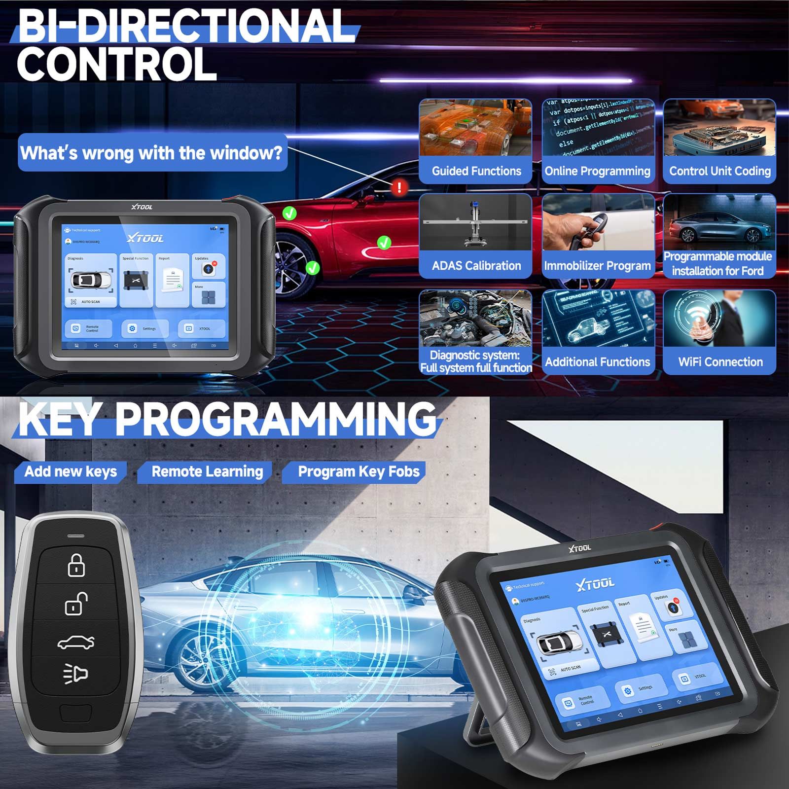 2025 XTOOL D9S Pro plus KS-1 KS01 Smart Key Emulator and KC501 Key & Chip Programmer for Toyota/ Lexus/ Scion All Keys Lost No Need Disassembly
