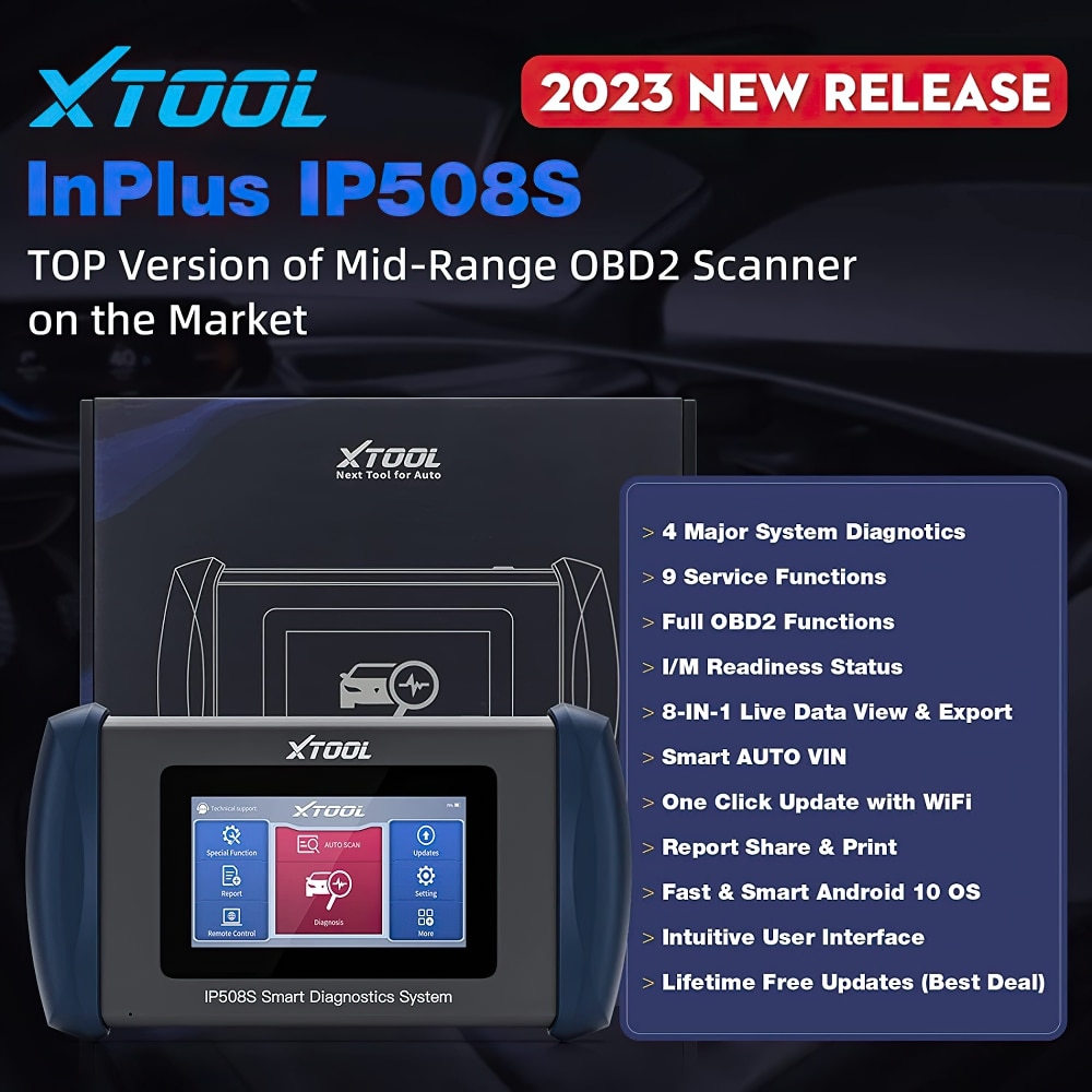 Xtool inplus ip508s obd2 herramientas de diagnóstico automotrices ABS SRS airbag motor at Code Reader escáneres Better 129e actualizados en línea