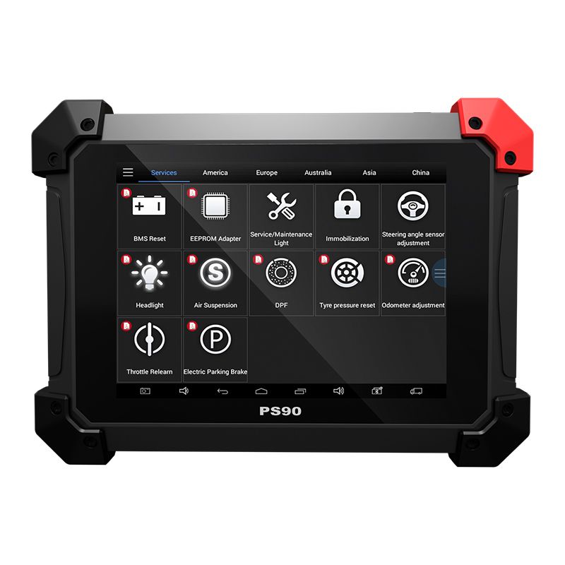 Herramienta de diagnóstico de automóviles xtool ps90 obd2, con programa clave / corrección de Odómetro / EPS compatible con wifi / BT en varios modelos