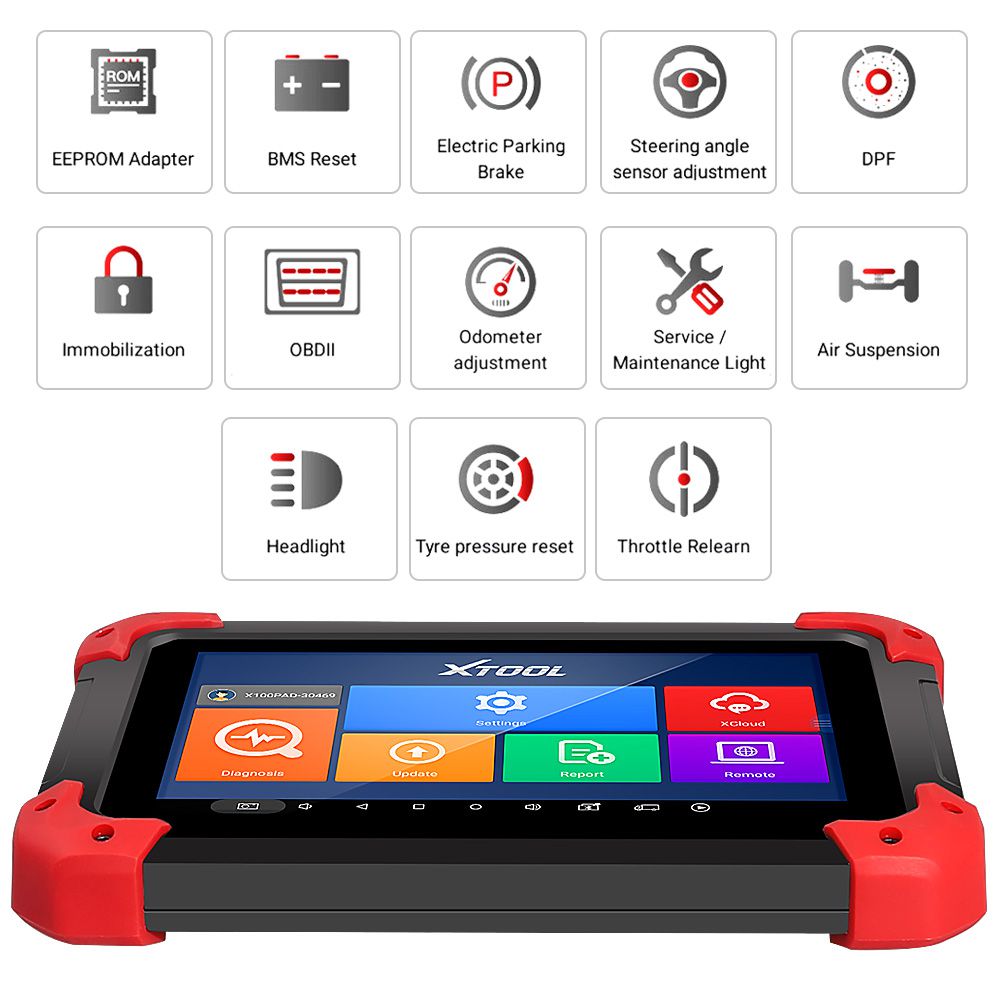 El último programador de teclas xtool x100 pad, con ajuste de Odómetro de herramienta de soporte de aceite y más funciones especiales