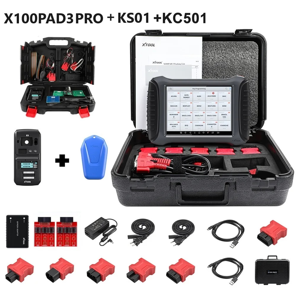 XTOOL X100 PAD3 Pro Key Programming Tools Bidirectional Scan Tools With 38+ Services Full Car Diagnostic With KC501 All Key Lost