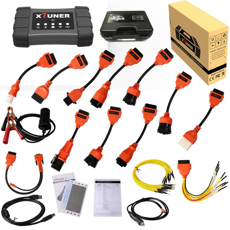 XTUNER T1 Heavy Duty Trucks Auto Intelligent Diagnostic Tool Support WIFI