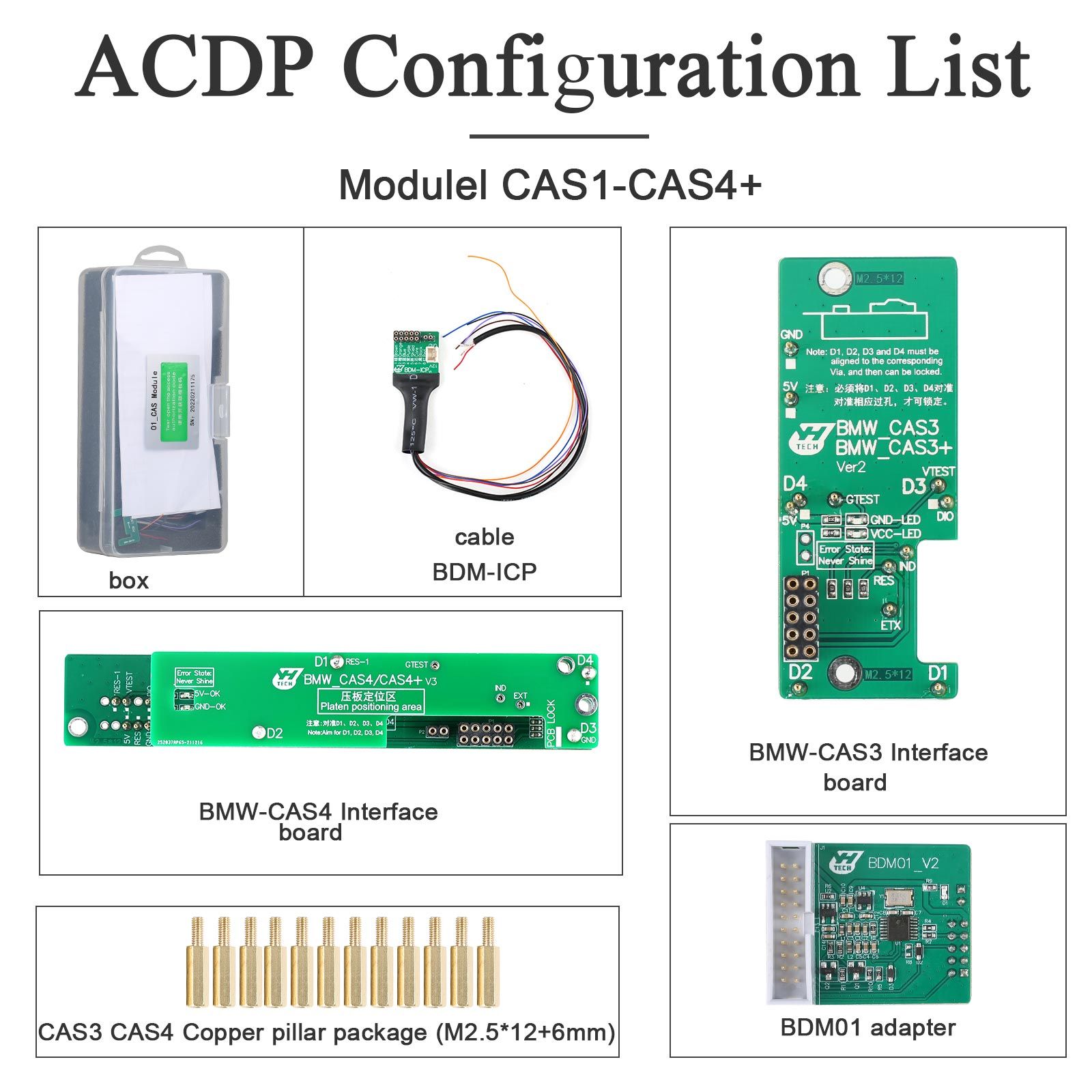 2026 Yanhua ACDP-2 BMW IMMO Package with Module 1/2/3/31/38 + License + BDC2 Platform + B48/N20/N55/B38 Bench Interface Board + BDC3 BCP Board