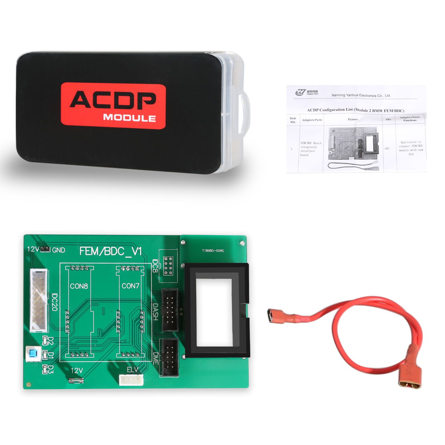 2026 Yanhua ACDP-2 BMW IMMO Package with Module 1/2/3/31/38 + License + BDC2 Platform + B48/N20/N55/B38 Bench Interface Board + BDC3 BCP Board